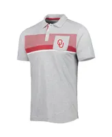 Men's Colosseum Heathered Gray Oklahoma Sooners Golfer Pocket Polo Shirt