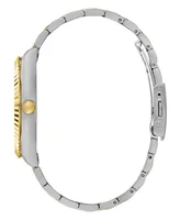 Guess Men's Two Tone Stainless Steel Bracelet, Day, Date Watch, 42mm