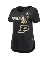 Women's Colosseum Heathered Black Purdue Boilermakers PoWered By Title Ix T-shirt