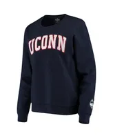 Women's Colosseum Navy UConn Huskies Campanile Pullover Sweatshirt