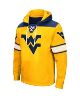 Men's Colosseum Gold West Virginia Mountaineers 2.0 Lace-Up Logo Pullover Hoodie