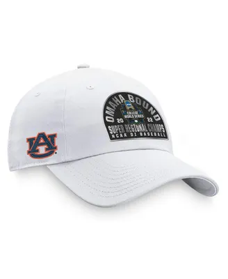 Men's Top of the World White Auburn Tigers 2022 Ncaa Men's Baseball Super Regional Champions Locker Room Adjustable Hat