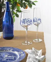 Spode Blue Italian Wine Glasses, Set of 4