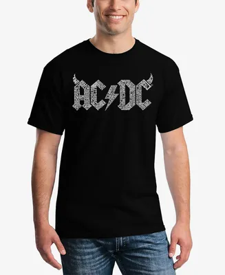 Men's Word Art Acdc Song Titles T-shirt