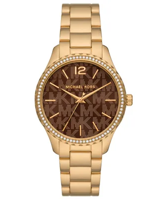 Michael Kors Women's Layton Gold-Tone Stainless Steel Bracelet Watch 38mm