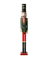 Glitzhome Wooden Christmas Soldier Nutcracker, 42" H