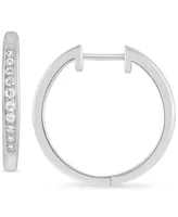 Forever Grown Diamonds Lab-Created Diamond Small Hoop Earrings (1/4 ct. t.w.) in Sterling Silver