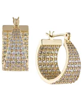 Bonheur Jewelry Monet Crystal Inside Out Hoop Earrings