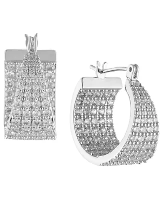 Bonheur Jewelry Monet Crystal Inside Out Hoop Earrings