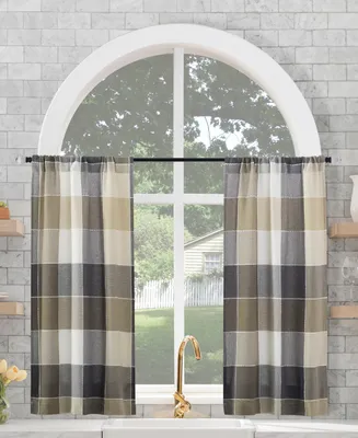 Archaeo Colorblock Cafe Curtain Pair, 52" x 45"