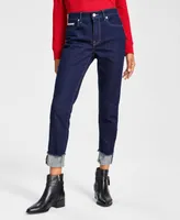 Tommy Hilfiger Women's Tribeca Th Flex Raw-Cuff Skinny Jeans