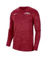 Men's Nike Cardinal Stanford 2022 Sideline Game Day Velocity Performance Long Sleeve T-shirt