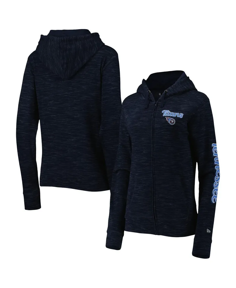 Women's New Era Navy Tennessee Titans Reverse Full-Zip Hoodie