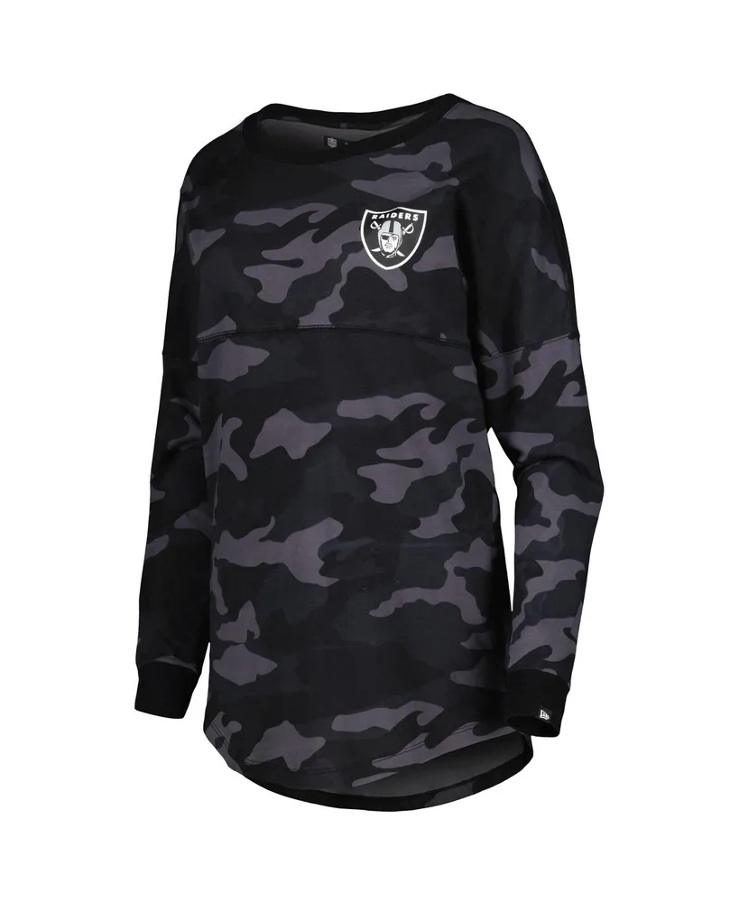 Women's New Era Black Las Vegas Raiders Camo Long Sleeve T-shirt