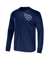 Men's Nfl x Darius Rucker Collection by Fanatics Navy Tennessee Titans Team Long Sleeve T-shirt