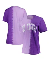 Women's Gameday Couture Purple Lsu Tigers Find Your Groove Split-Dye T-shirt