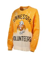 Women's Gameday Couture Tennessee Orange Tennessee Volunteers Twice As Nice Faded Dip-Dye Pullover Sweatshirt