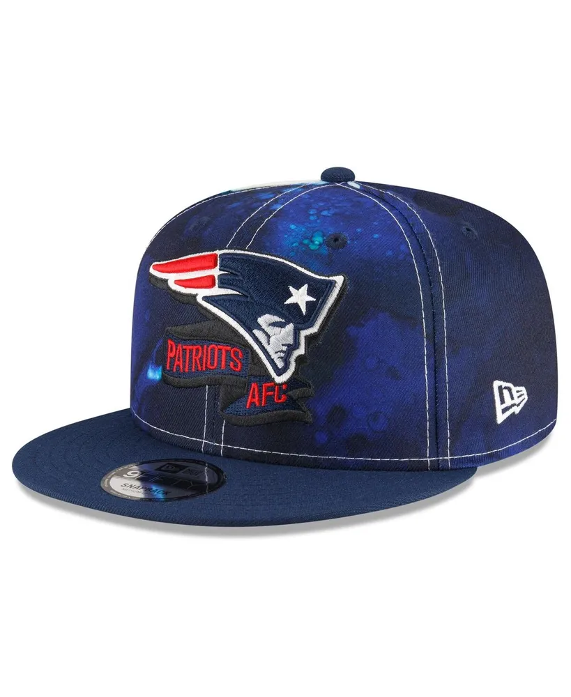 Men's New Era Navy New England Patriots 2022 Sideline 9FIFTY Ink Dye Snapback Hat