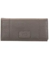 Mancini Women's Pebbled Collection Rfid Secure Trifold Wallet