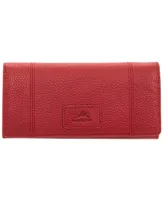 Mancini Women's Pebbled Collection Rfid Secure Trifold Wallet