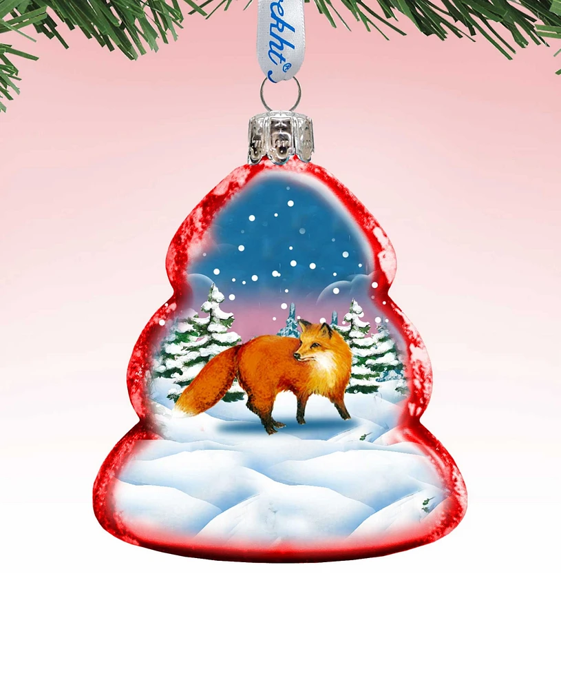 Designocracy Fox Mercury Holiday Ornament