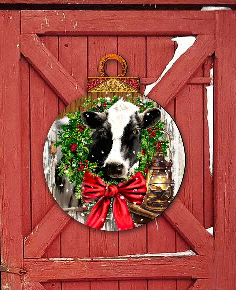 Designocracy Christmas On the Farm Holiday Door Decor