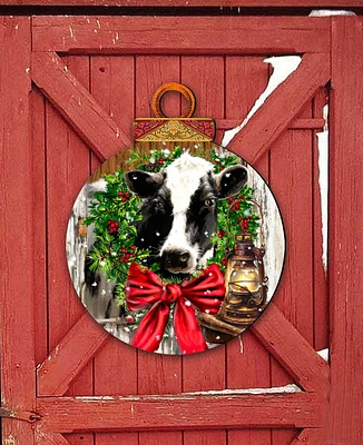 Designocracy Christmas On the Farm Holiday Door Decor