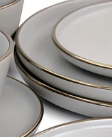 Elama Simon 16 Piece Stoneware Dinnerware Set, Service for 4