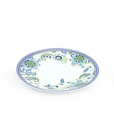 Elama Mandala Concord 16 Piece Round Porcelain Dinnerware Set, Service for 4