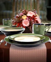 Elama Libra 16 Piece Luxurious Stoneware Dinnerware, Service for 4