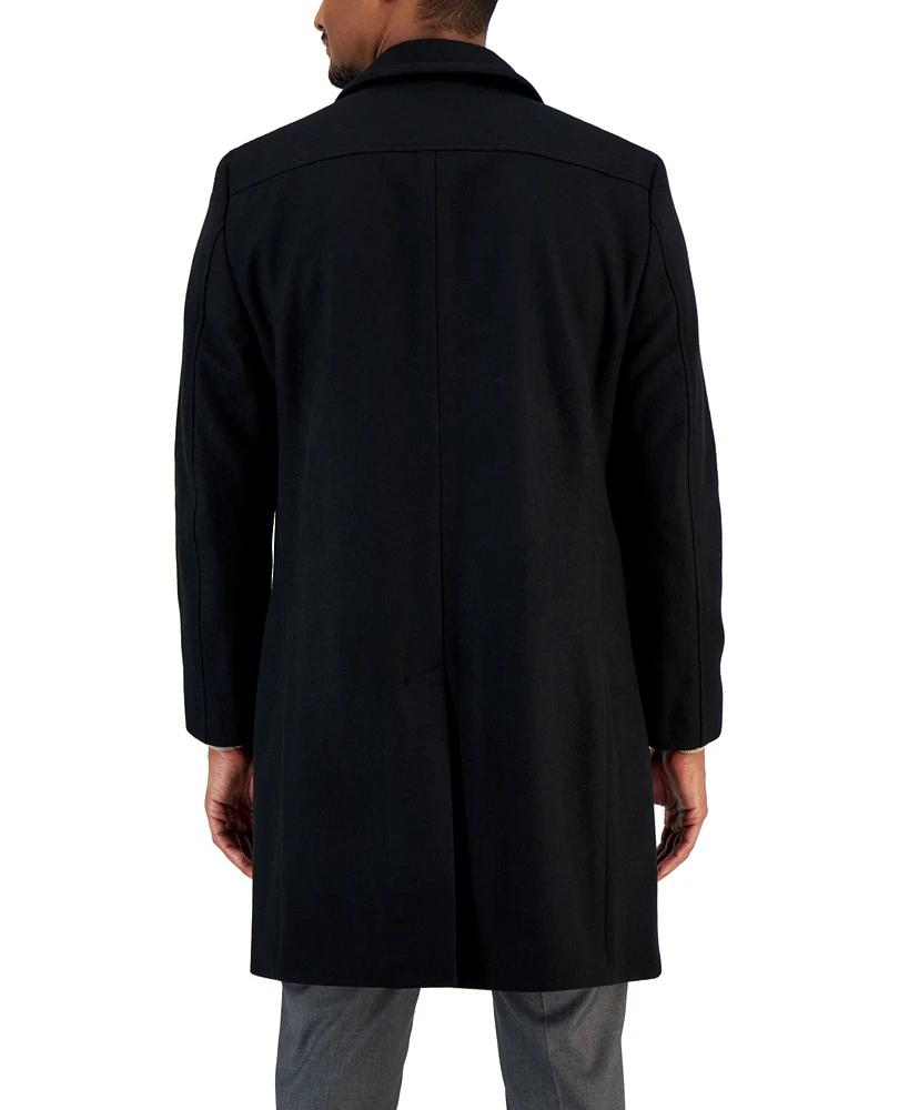 Nautica Men's Classic-Fit Double Breasted Wool Overcoat