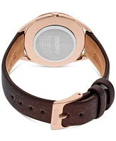 Seiko Women's Essentials Brown Leather Strap Watch 32mm