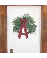 National Tree Company 22" Mixed Pine and Bow Christmas Wreath