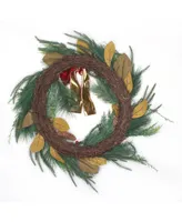 National Tree Company 26" Christmas Mixed Pine Wreath with Bow