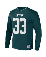 Men's Nfl X Staple Green Philadelphia Eagles Core Long Sleeve Jersey Style T-shirt