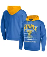 Men's Nfl X Staple Blue Los Angeles Chargers Oversized Gridiron Vintage-Like Wash Pullover Hoodie