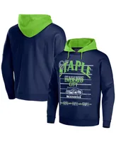 Men's Nfl X Staple Navy Seattle Seahawks Oversized Gridiron Vintage-Like Wash Pullover Hoodie