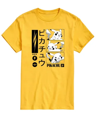 Airwaves Men's Pokemon Pika Kanji Graphic T-shirt