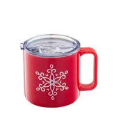 Cambridge Stackable Snowflake Insulated Coffee Mugs, Set of 2
