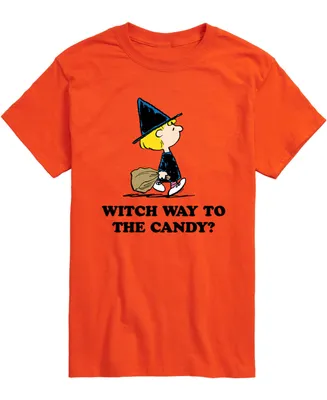 Airwaves Men's Peanuts Witch Way Candy T-shirt