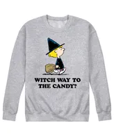 Airwaves Men's Peanuts Witch Way To Candy Fleece T-shirt