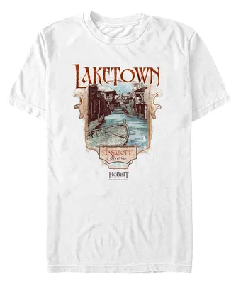 Fifth Sun Men's The Hobbit 2 Lake-Town Location Poster Short Sleeve T-shirt