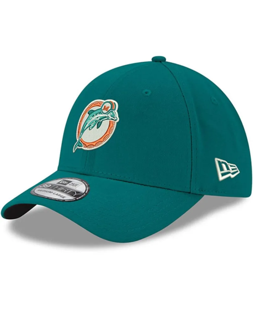 Men's New Era Aqua Miami Dolphins Team Classic Throwback 39THIRTY Flex Hat