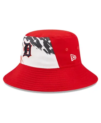 Men's New Era Red Detroit Tigers 2022 4th of July Bucket Hat