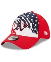 Men's New Era Red Oakland Athletics 2022 4th of July 39THIRTY Flex Hat