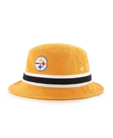Men's '47 Brand Gold Pittsburgh Steelers Striped Bucket Hat