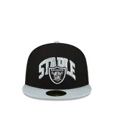 Men's New Era X Staple Black, Gray Las Vegas Raiders Pigeon 59Fifty Fitted Hat