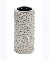 Ceramic Modern 3 Piece Vase Set - Silver