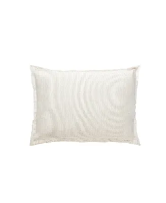 Anaya Home Beige Pinstripe So Soft Linen Pillow