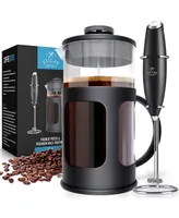 Zulay Kitchen French Press Coffee Pot and Milk Frother Set